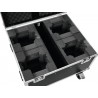 ROADINGER Flightcase 4x LED TMH-X1 Moving-Head Beam with wheels - 4