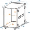 ROADINGER Rack Profi 15U 45cm with wheels - 2