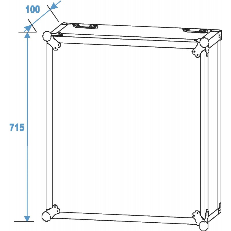 ROADINGER Rack Profi 15U 45cm with wheels - 4
