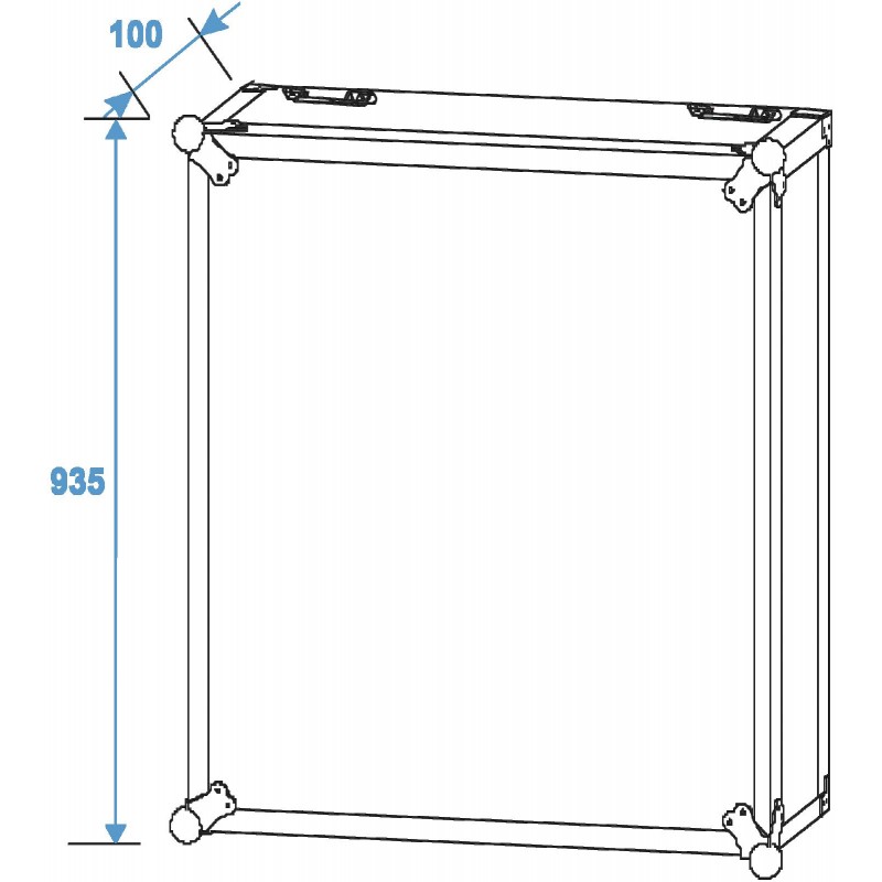 ROADINGER Rack Profi 20U 45cm with wheels - 4
