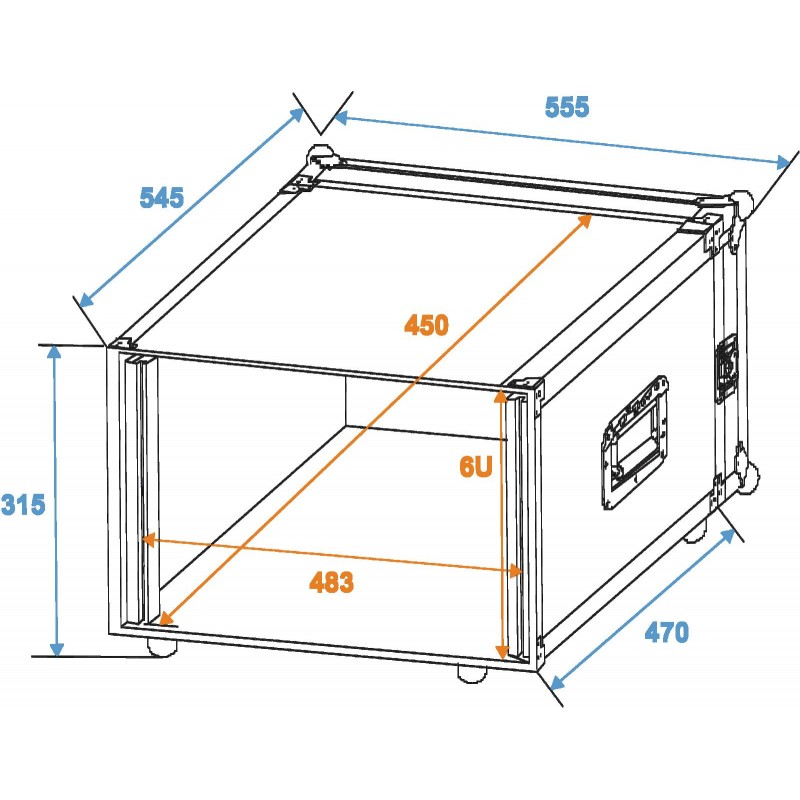 ROADINGER Rack Profi 6U 45cm - 2