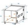 ROADINGER Rack Profi 10U 45cm with wheels - 2