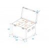 ROADINGER Flightcase 4x LED IP PAR 7x8W QCL/7x9W SCL with wheels - 5