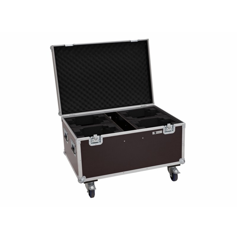 ROADINGER Flightcase 4x LED TMH-X4 with wheels - 1
