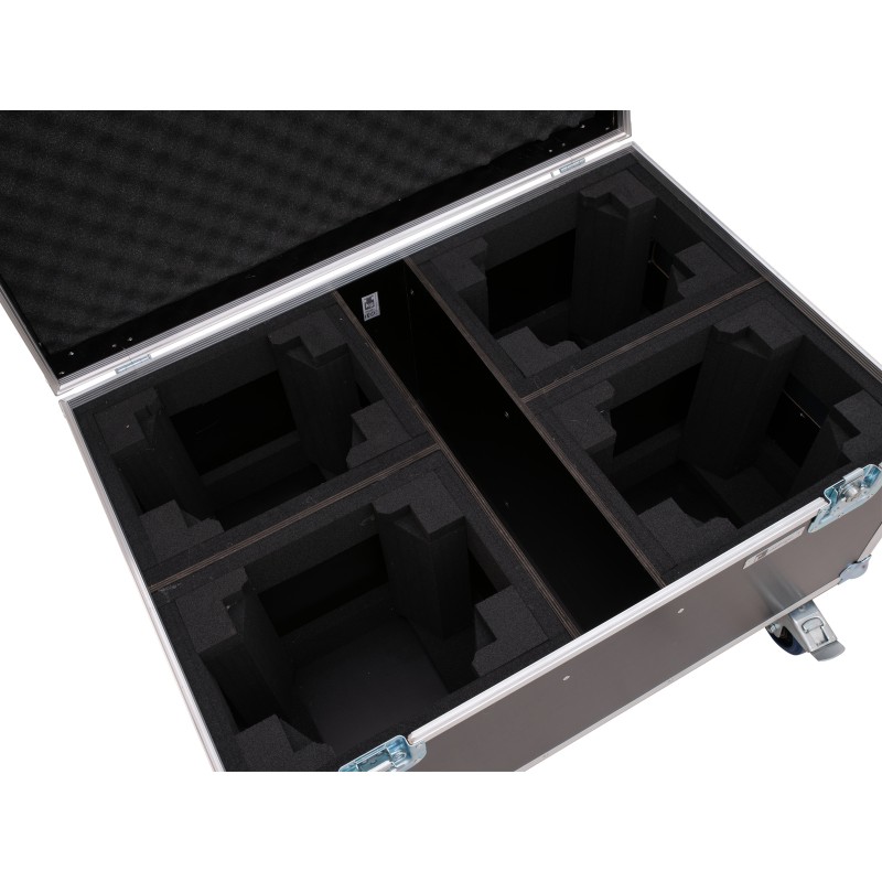 ROADINGER Flightcase 4x LED TMH-X4 with wheels - 4