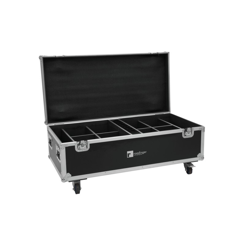 ROADINGER Flightcase 8x AKKU IP PAR 7 QCL WDMX with charging function - 1