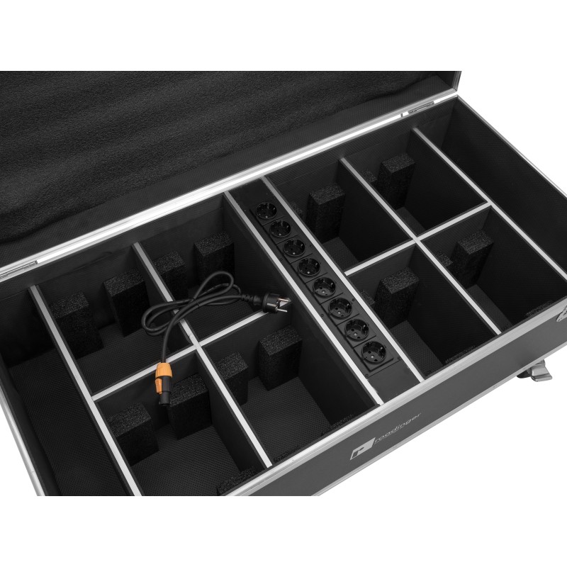 ROADINGER Flightcase 8x AKKU IP PAR 7 QCL WDMX with charging function - 5