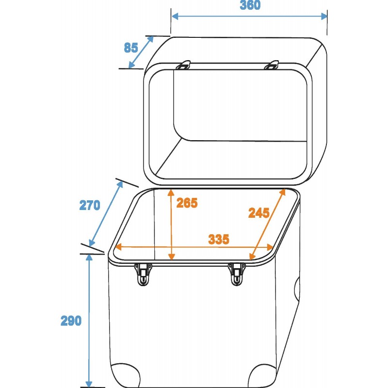 ROADINGER Record Case ALU Maxi Booking, rounded - 2