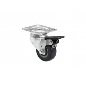 ROADINGER Swivel Castor 50mm grey with brake - 1