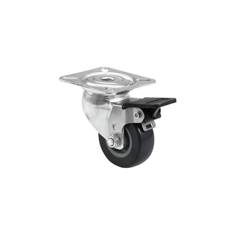 ROADINGER Swivel Castor 50mm grey with brake - 1