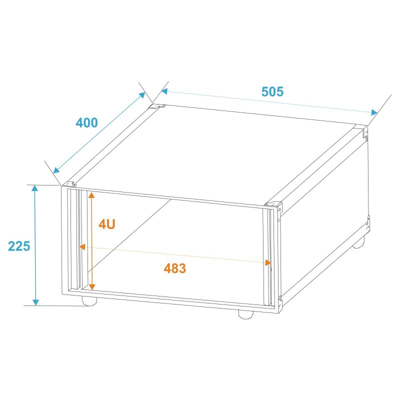 ROADINGER Effect Rack Studio 4U - 4