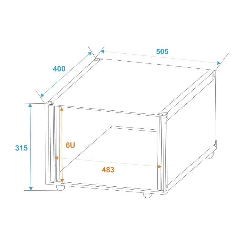 ROADINGER Effect Rack Studio 6U - 4