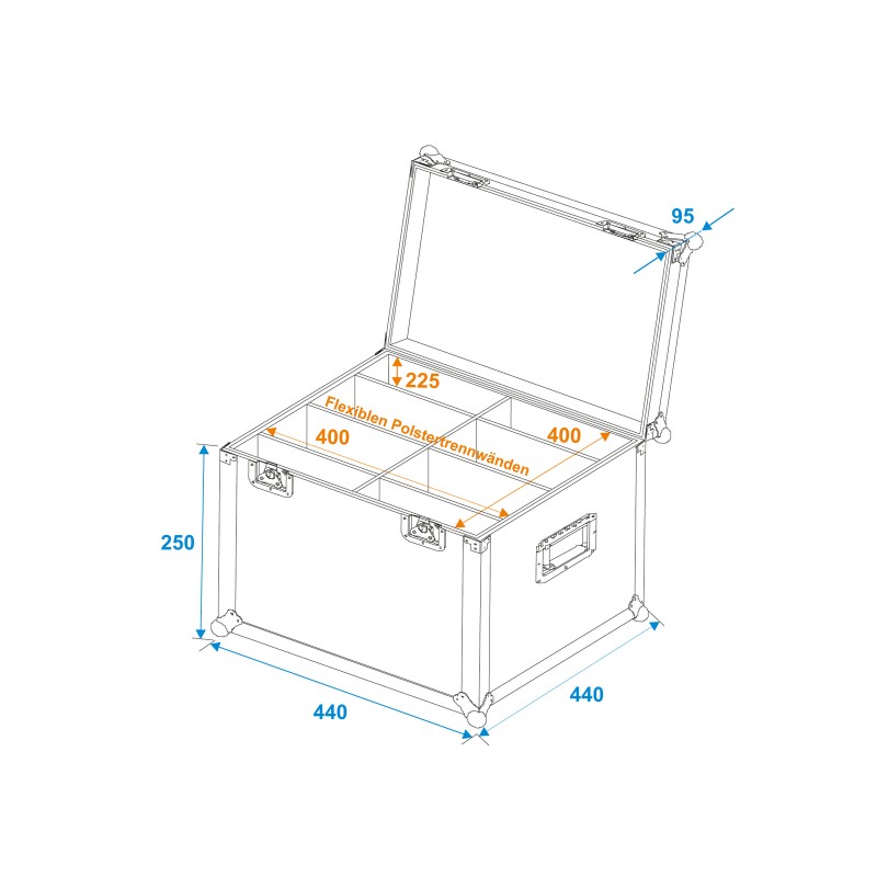 ROADINGER Universal Transport Case TDV-40 40x40x30cm - 5