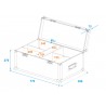 ROADINGER Flightcase 4x LED CBB-2WW/CW fairlight - 5