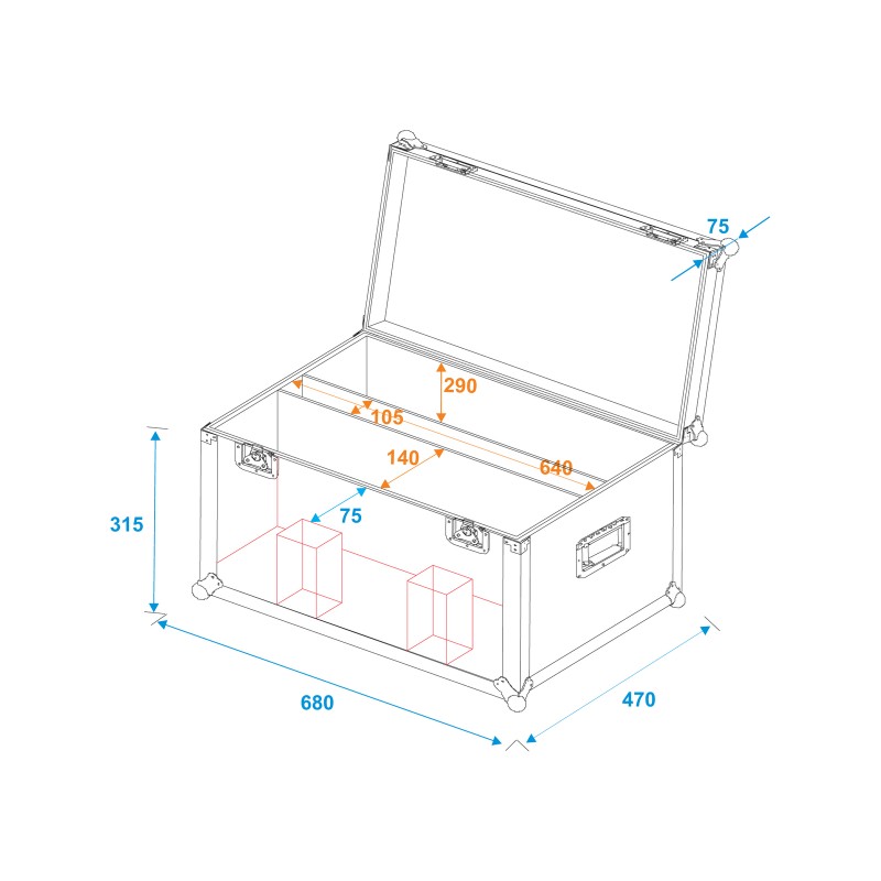 ROADINGER Flightcase 2x LED PLL-480 - 5