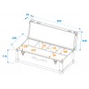 ROADINGER Flightcase 4x AKKU Mini IP UP-4 QCL Spot - 5