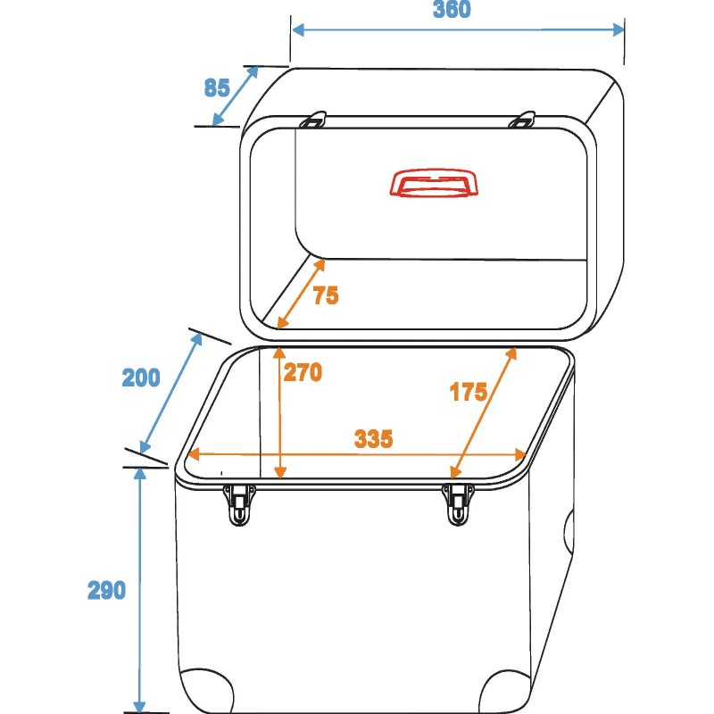 ROADINGER Record Case ALU Battle/Booking, rounded - 2