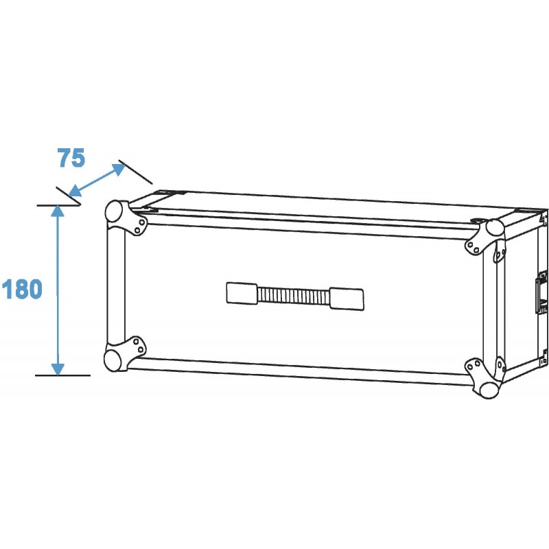 ROADINGER Effect Rack CO DD, 3U, 24cm deep, black - 4