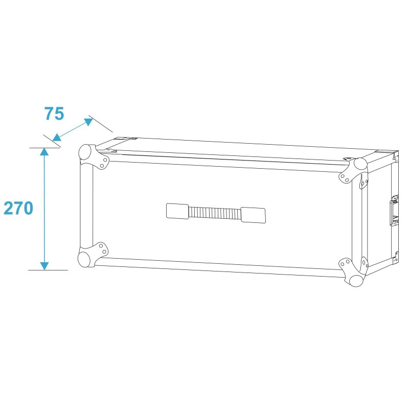 ROADINGER Effect Rack CO DD, 5U, 24cm deep, black - 5