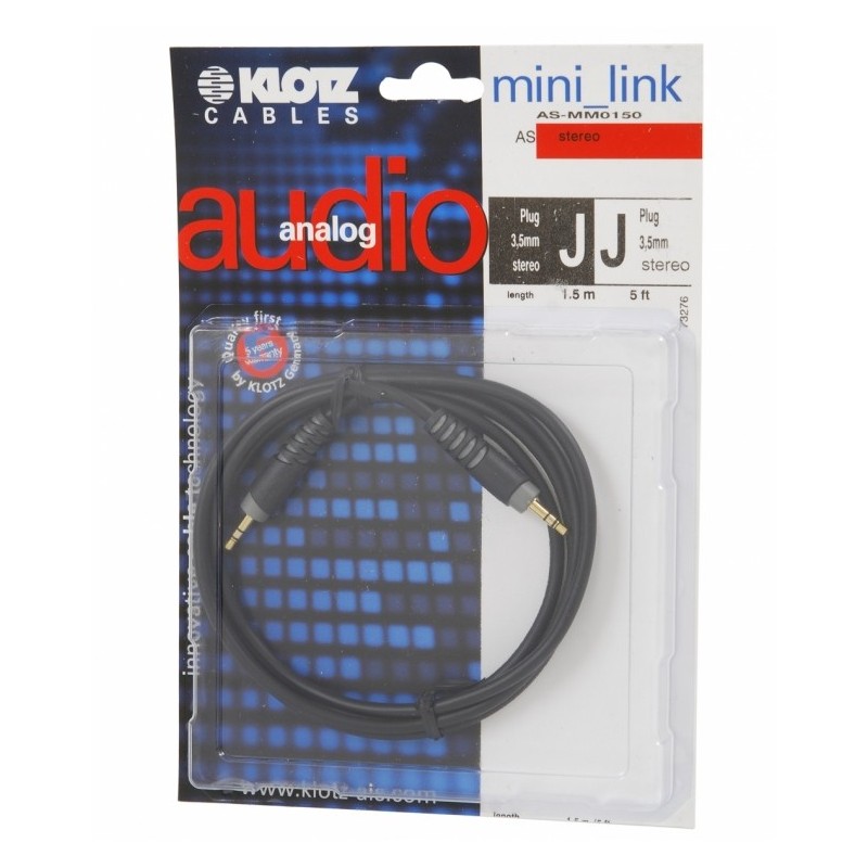 KLOTZ AS-MM0150 - Kabel MJack - MJack 1,5M