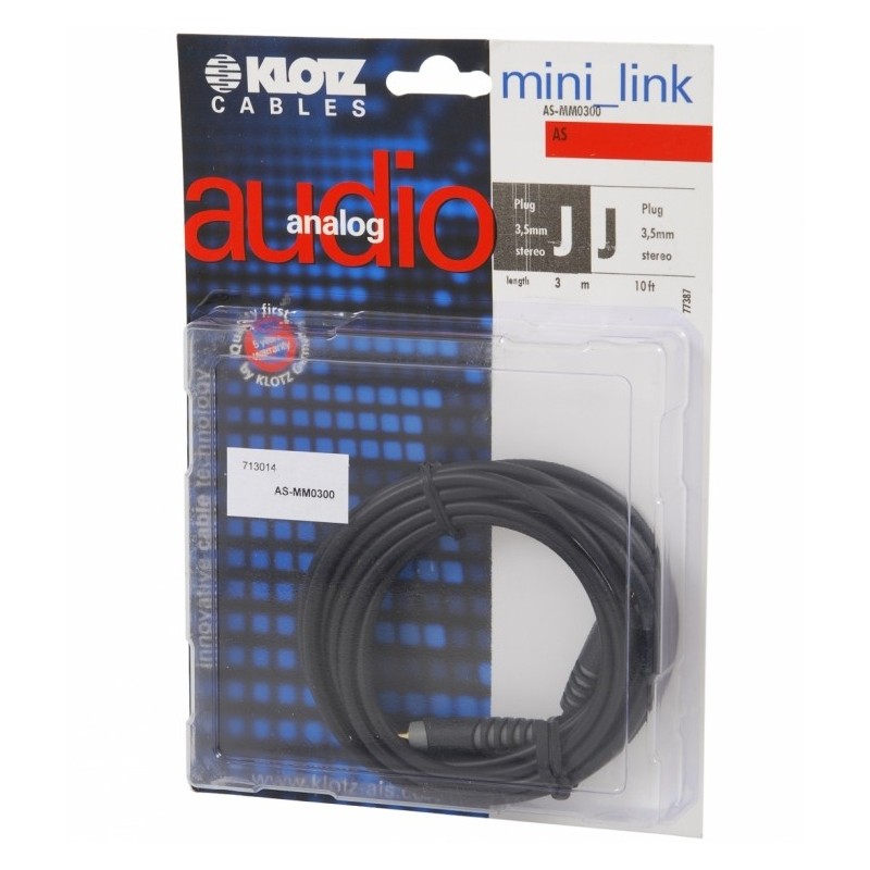 KLOTZ AS-MM0300 - Kabel MJack - MJack 3M