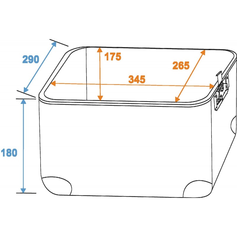 ROADINGER Record Case ALU 50/50, rounded, bk - 2