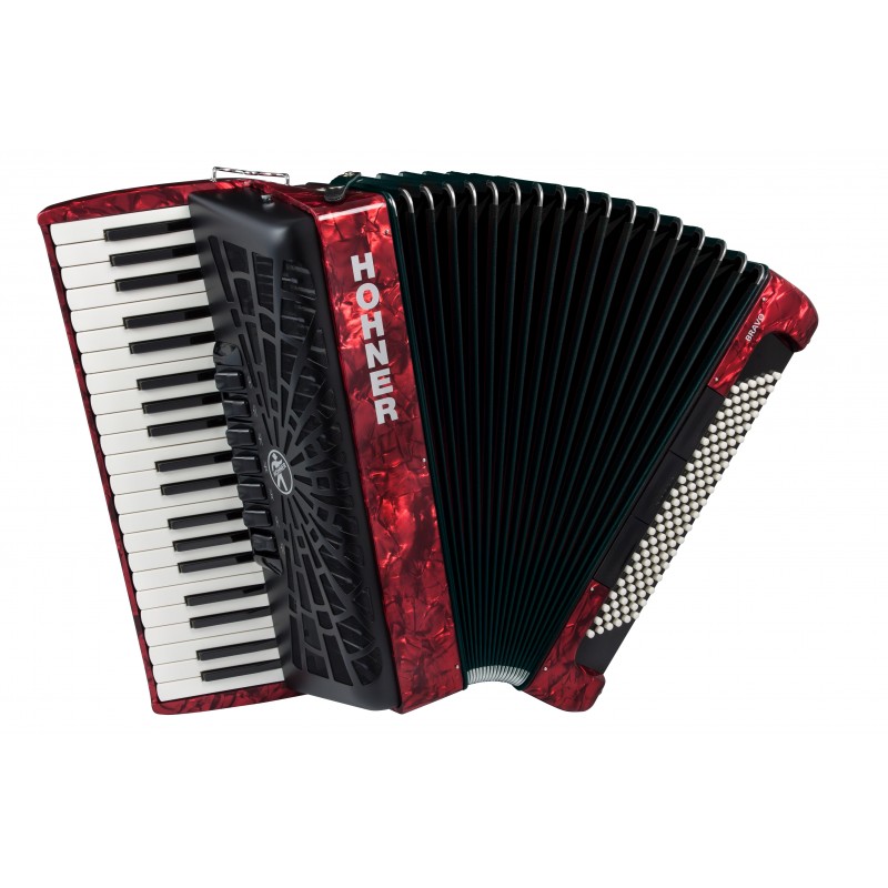 Hohner Bravo III 120 CZERWONY - akordeon klawiszowy - 2