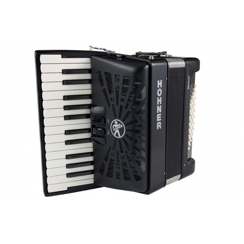Hohner Bravo II 48 Czarny - akordeon klawiszowy - 2