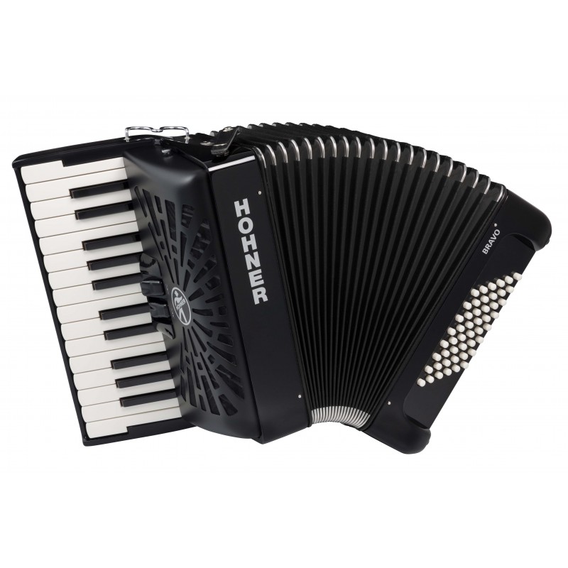 Hohner Bravo II 48 Czarny - akordeon klawiszowy - 3