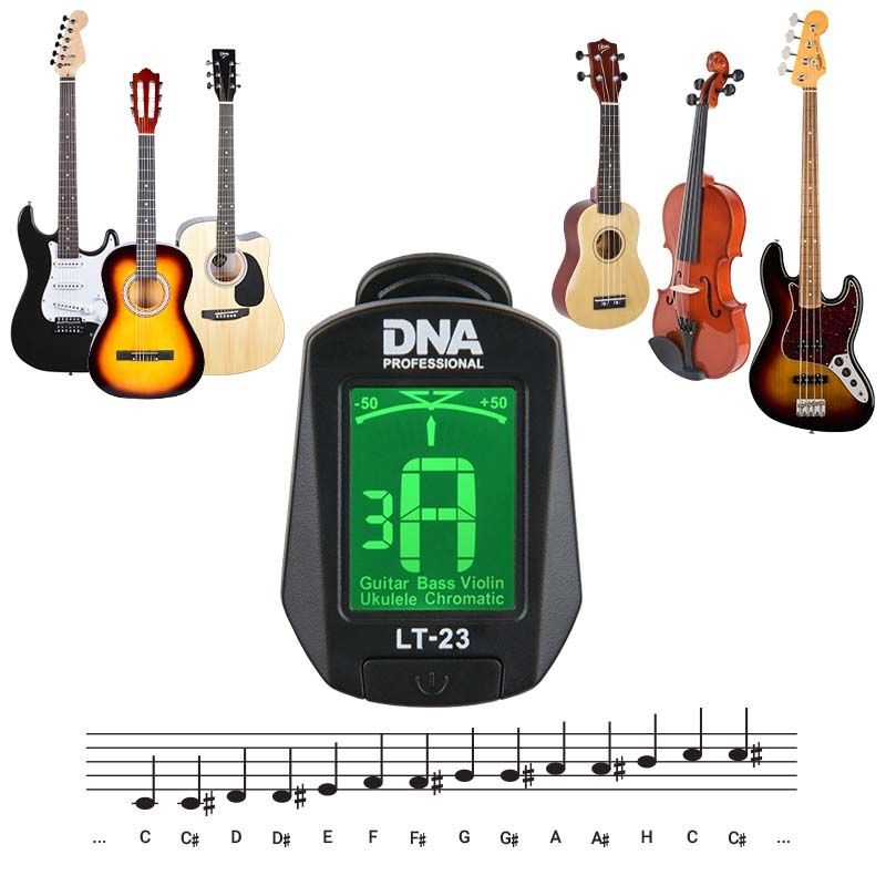 DNA LT23 - Stroik Tuner Do Gitary Basu Ukulele Klips - 2