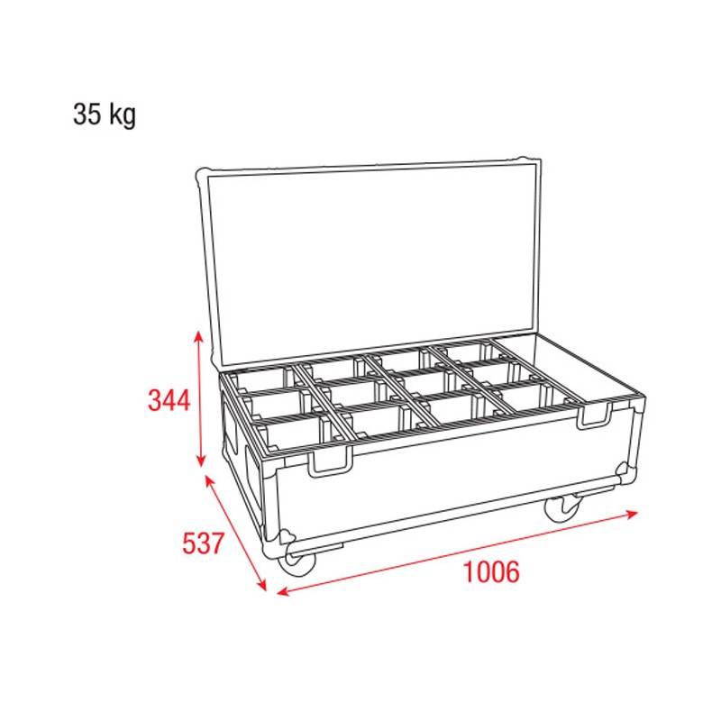 Showtec Case for 12 x Stage Blinder 1 - 4