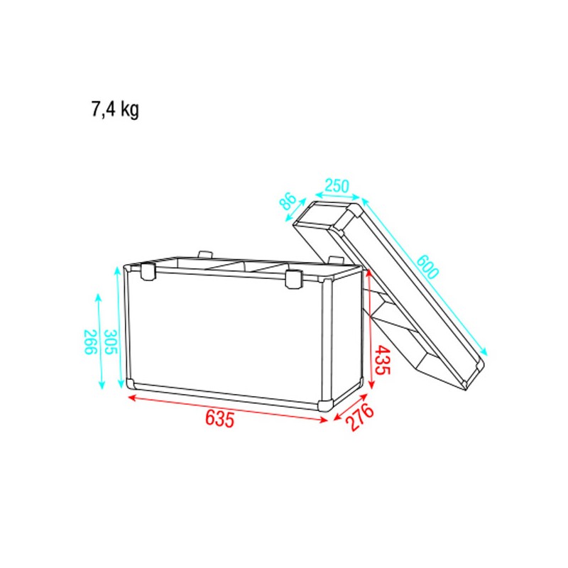 Showtec Case for 2 x Phantom 25/50/65 - 4