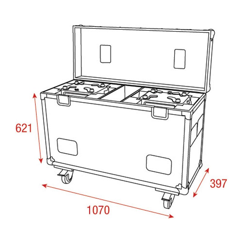 Showtec Case for 2x Phantom 250 Spot - 5