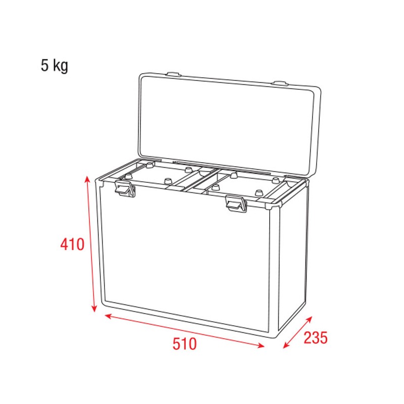 Showtec Case for 2x Shark Spot / Wash / Zoom / Combi - 4