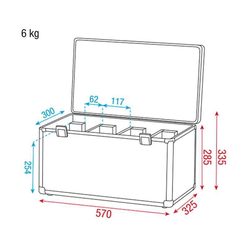 Showtec Case for 4x Club par - 6