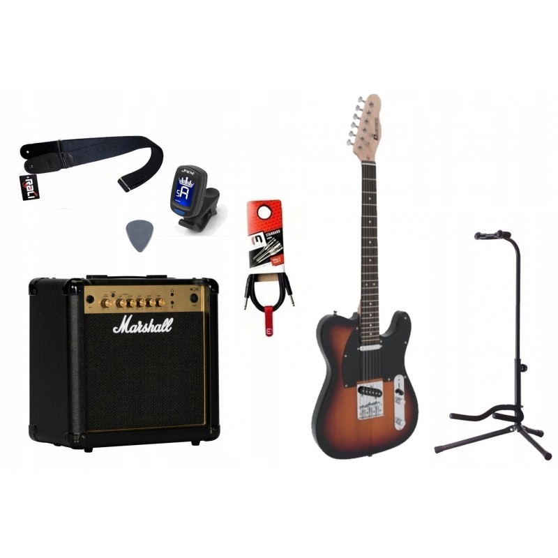 Gitara Elektryczna + Wzmacniacz 15W Kabel Zestaw 572 - 1