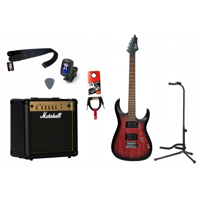 Gitara Elektryczna + Wzmacniacz 15W Kabel Zestaw 574 - 1