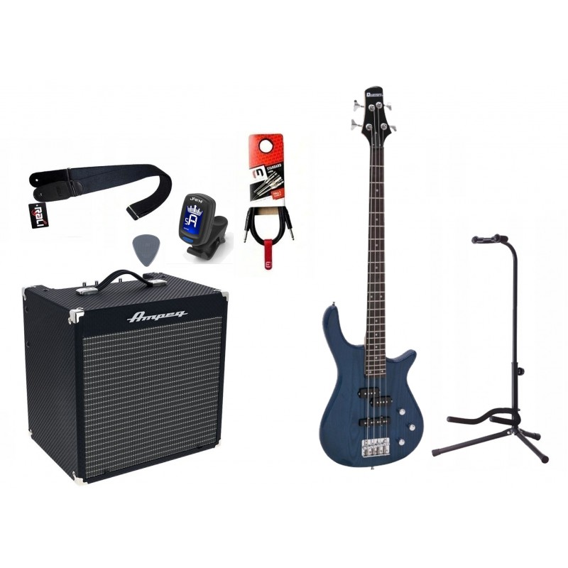 Gitara Basowa + Wzmacniacz 30W Kabel Zestaw 040 - 1