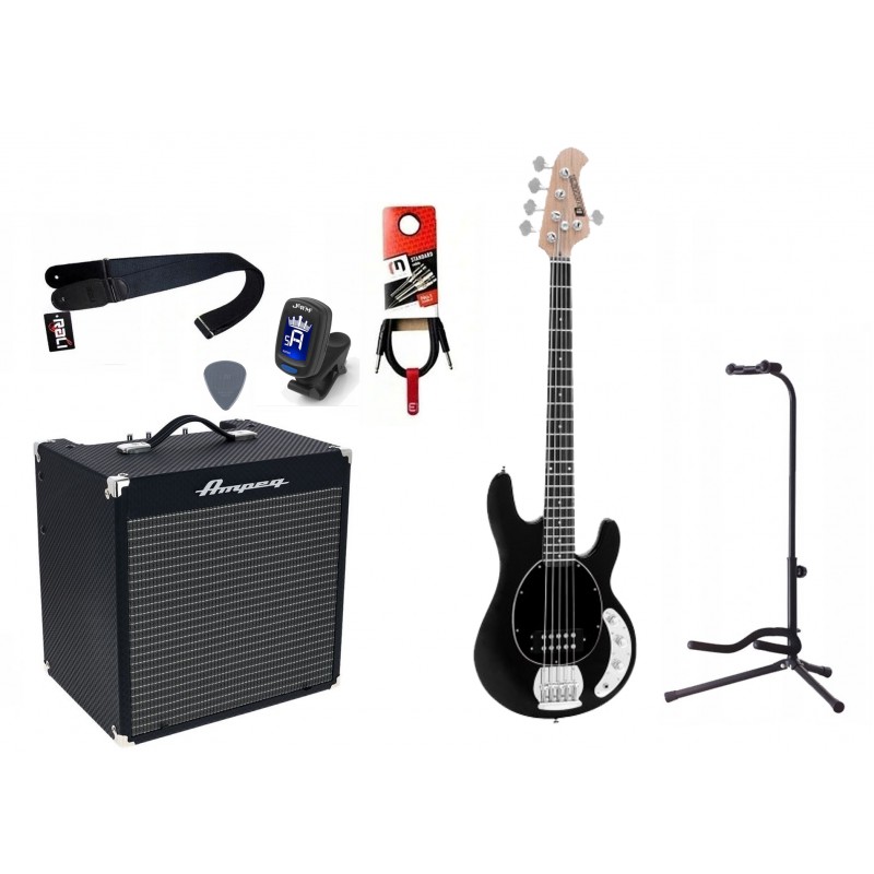 Gitara Basowa + Wzmacniacz 30W Kabel Zestaw 041 - 1