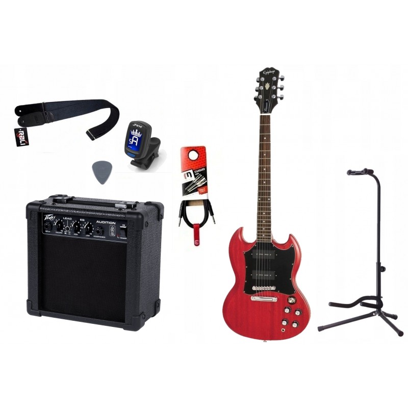 Gitara Elektryczna + Wzmacniacz 7W Kabel Zestaw 633 - 1