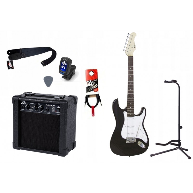 Gitara Elektryczna + Wzmacniacz 7W Kabel Zestaw 648 - 1