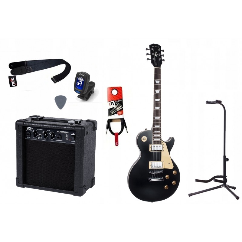 Gitara Elektryczna + Wzmacniacz 7W Kabel Zestaw 656 - 1