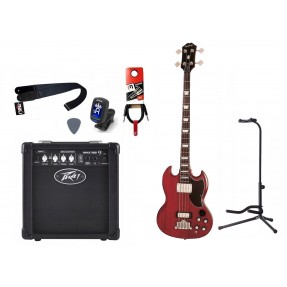 Gitara Basowa + Wzmacniacz 10W Kabel Zestaw 052 - 1