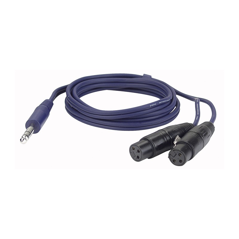 DAP Audio FL37 - 2 x bal. XLR 3P, female to Jack stereo - 1,5 m - 1