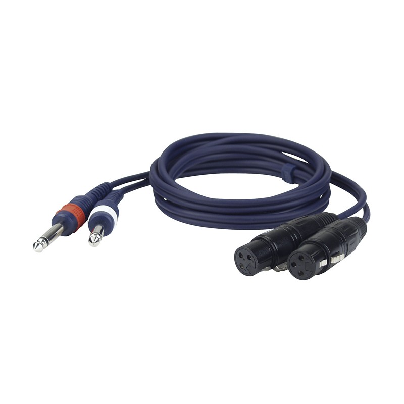 DAP Audio FL43 - 2 unbal. Jack mono L/R to 2 XLR/F 3P - 3 m - 1