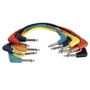 DAP Audio FL41 - 6 coloured unbal. patch 90" to 90" - 30 cm, black - 1