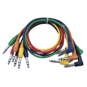 DAP Audio FL15 - 6 coloured bal. patch straight to 90" - 60 cm, black - 1