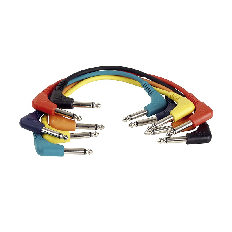 DAP Audio FL41 - 6 coloured unbal. patch 90" to 90" - 60 cm, black - 1