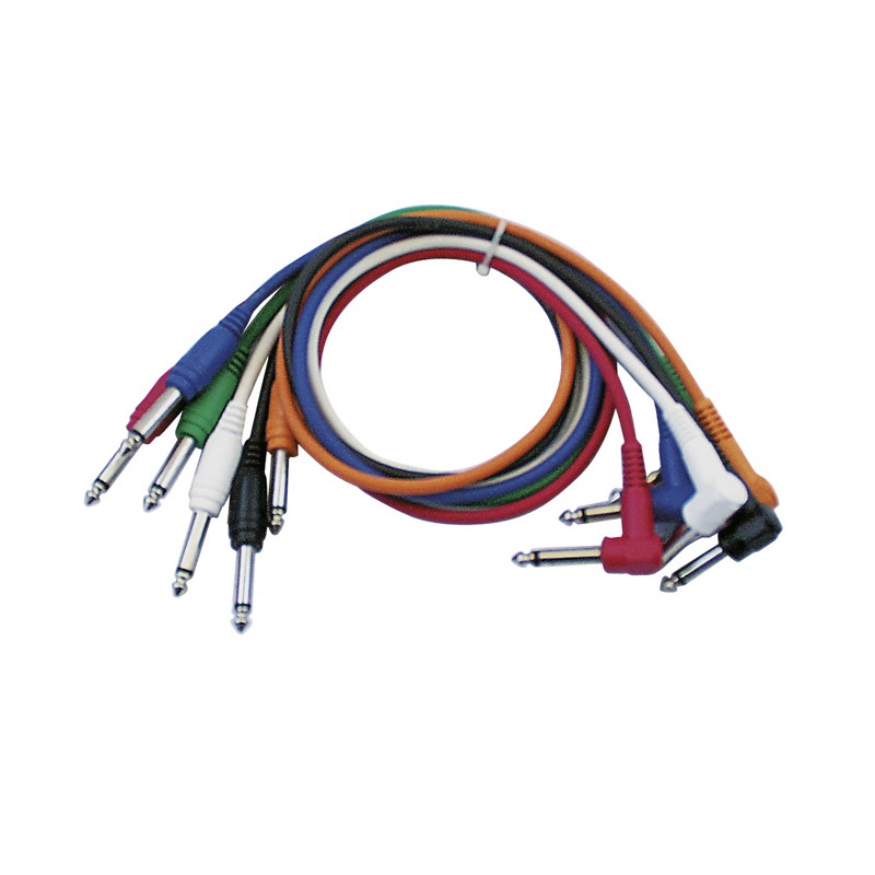 DAP Audio FL14 - 6 coloured unbal. patch straight to 90" - 90 cm, black - 1