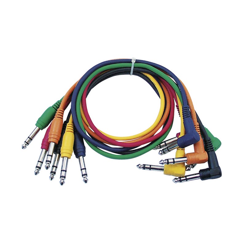 DAP Audio FL15 - 6 coloured bal. patch straight to 90" - 90 cm, black - 1